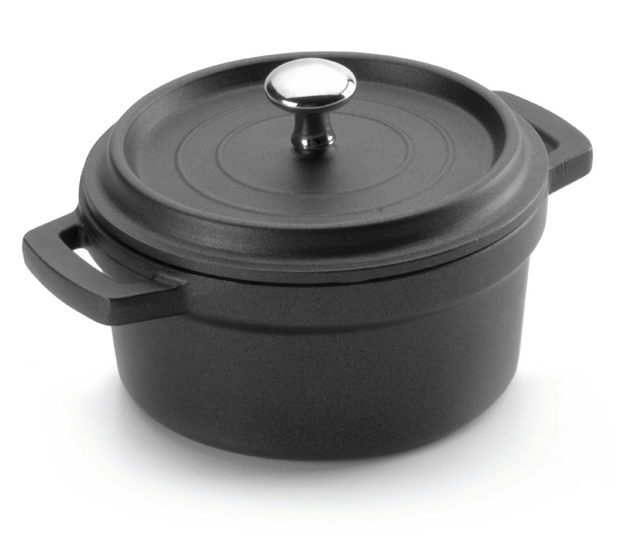 Mini cocotte 25cl - Fonte aluminium noir ø10 cm ( 912310 ) (1 X 1 unité )