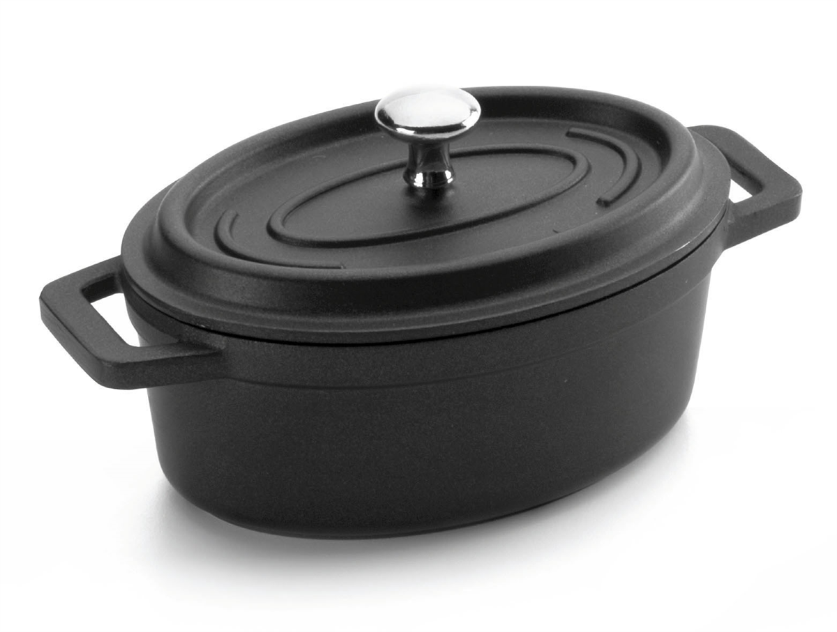 Mini cocotte 25cl - Fonte aluminium noir ø12x8,5 cm ( 912311 ) (1 X 1 unité )
