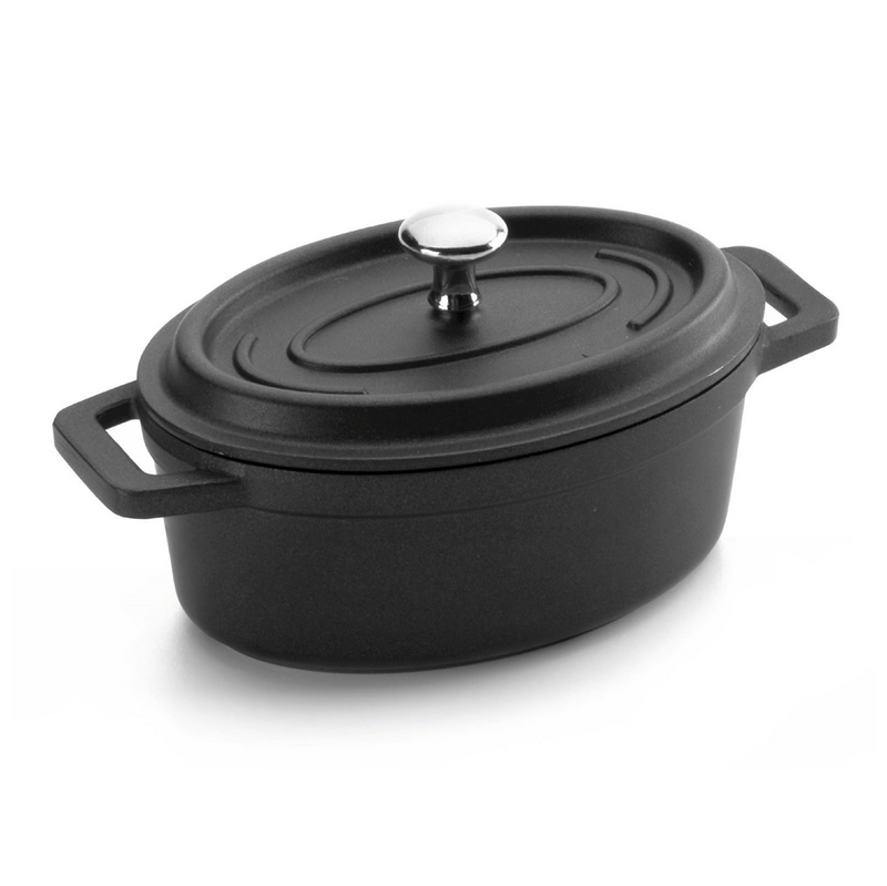 Mini cocotte 25cl - Fonte aluminium noir ø12x8,5 cm