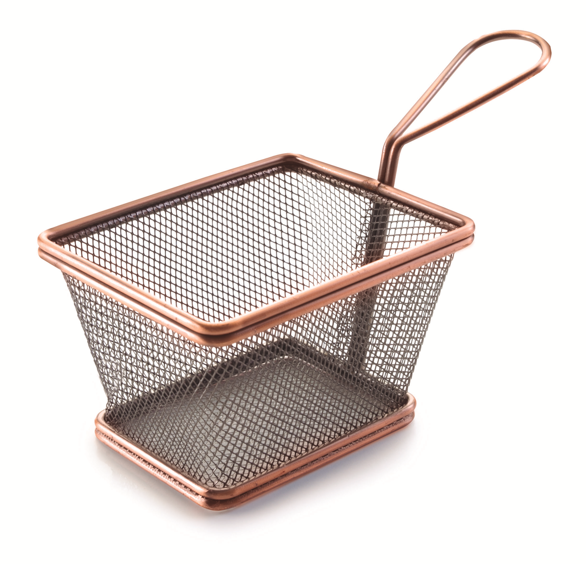 Mini panier à frites - Cuivré 12x10x9 cm ( 630260 ) (1 X 1 unité )