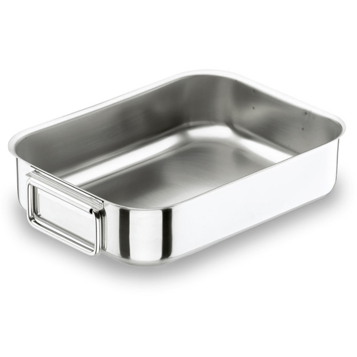 Roasting pan with drop handles 35x26x7.8 cm - Stainless steel ( 911285 ) (1 X 1 unit )