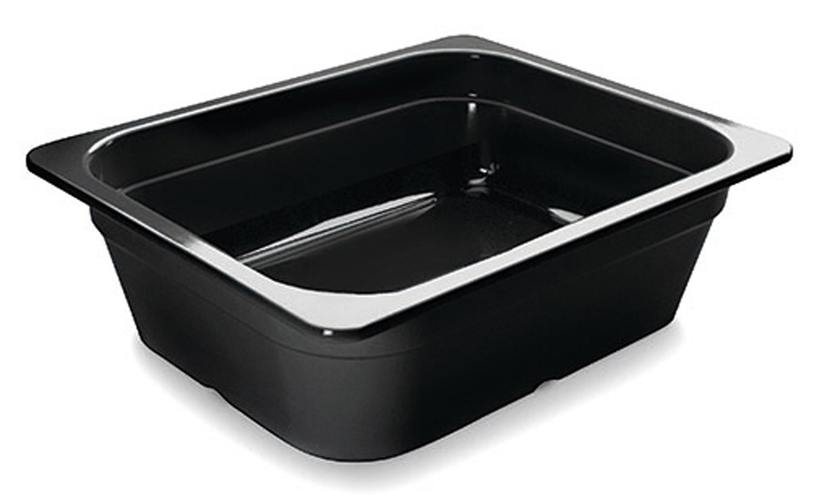 Bacs mélamine noir GN 1/2 - Plein - 325x176 mm ( 889935 ) (1 X 1 unité )