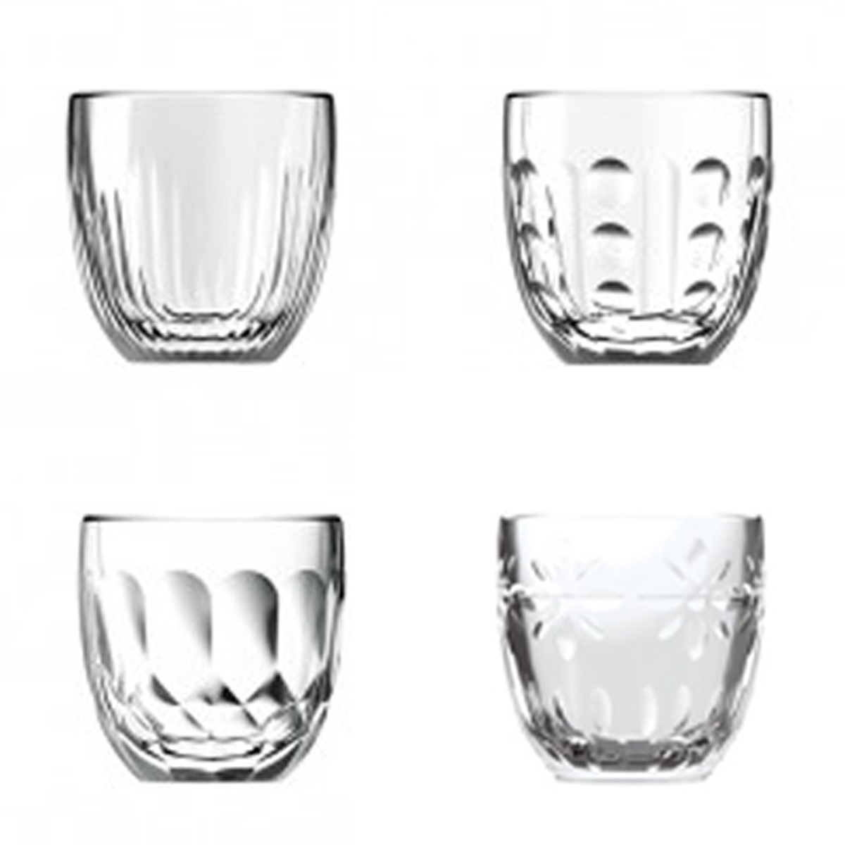 4 gobelets assortis 10 cl - Troquet ( 030733 ) (1 X 4 unités )