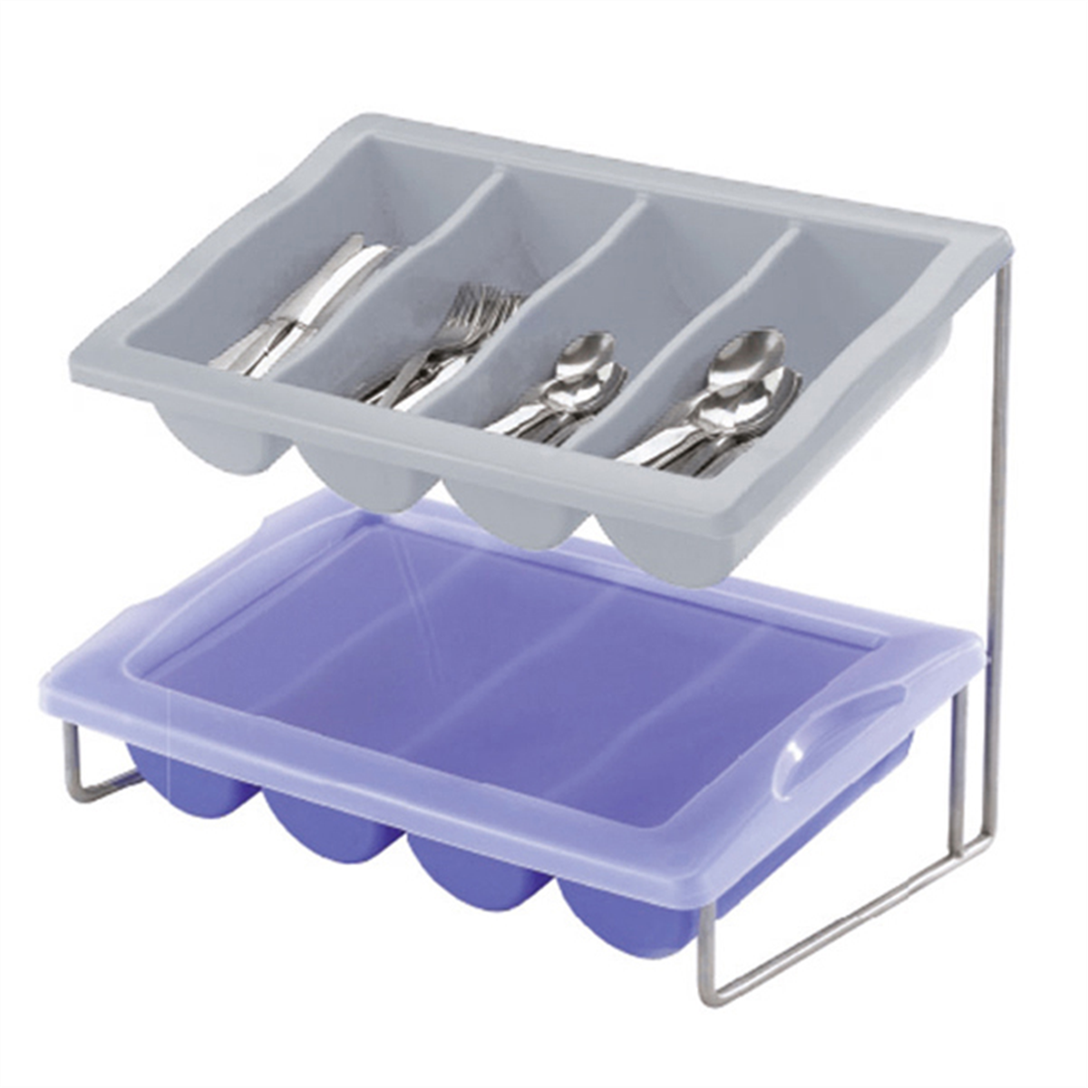 Cutlery Holder GN 1/1 without Lid - Grey (085009) (1 X 1 unit)
