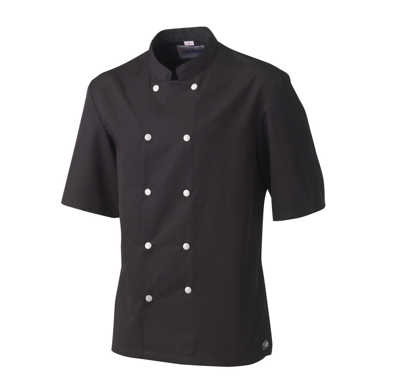981414 - veste de cuisine polycoton noire manches courtes blake (1 x 1 unité )