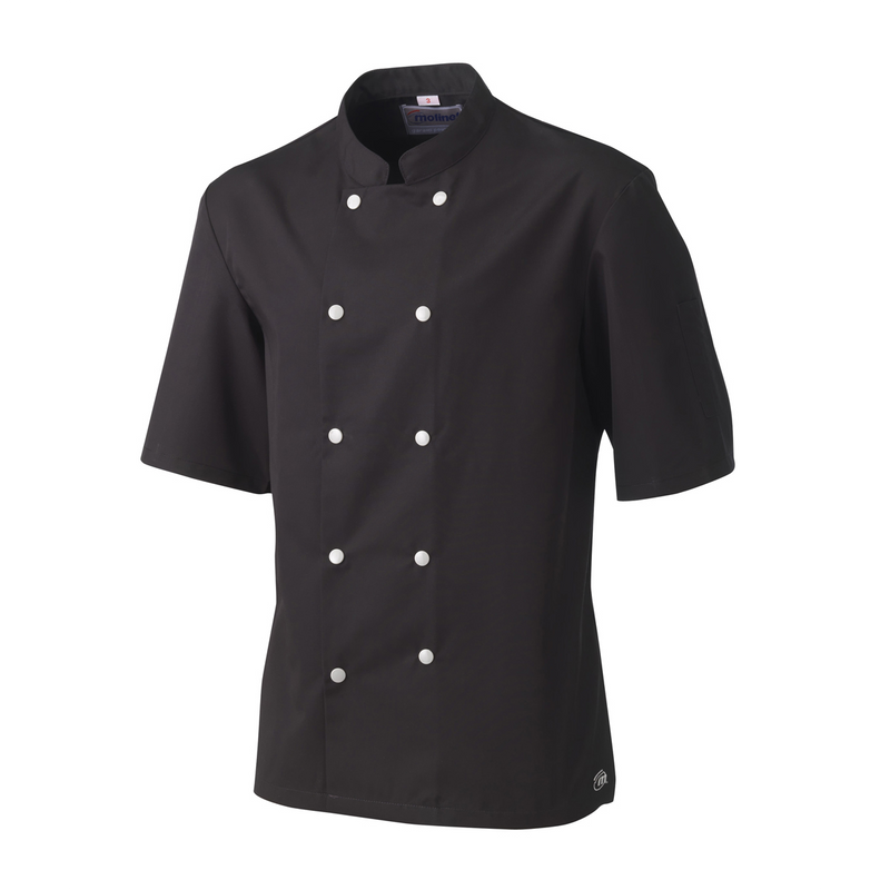 981415 - veste de cuisine polycoton noire manches courtes blake (1 x 1 unité )