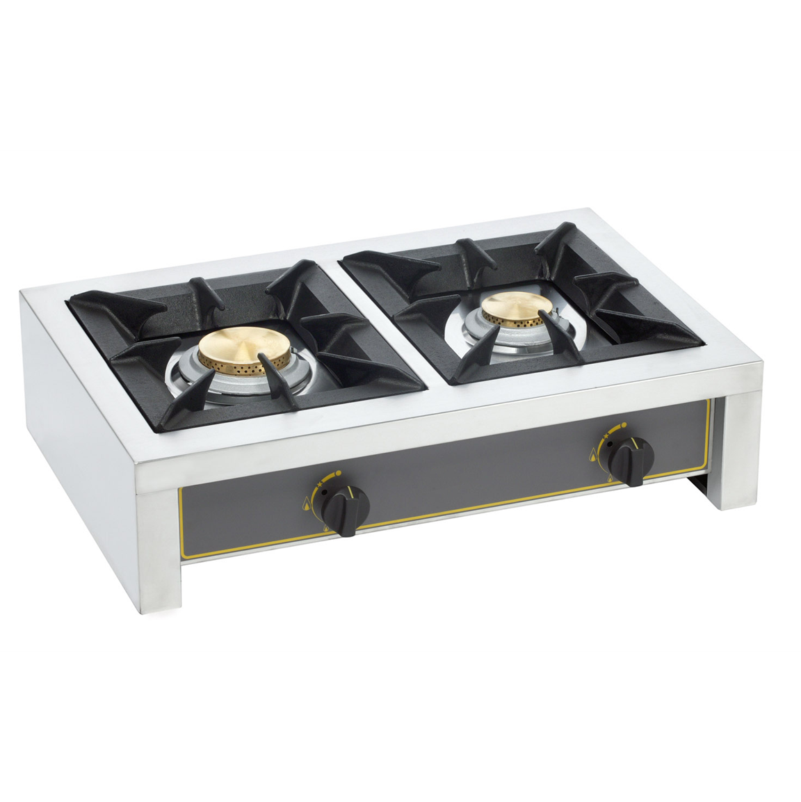 Caterer stove with 2 burners - Gas 690x510x196 mm - Stainless steel (880069) (1 X 1 unit)