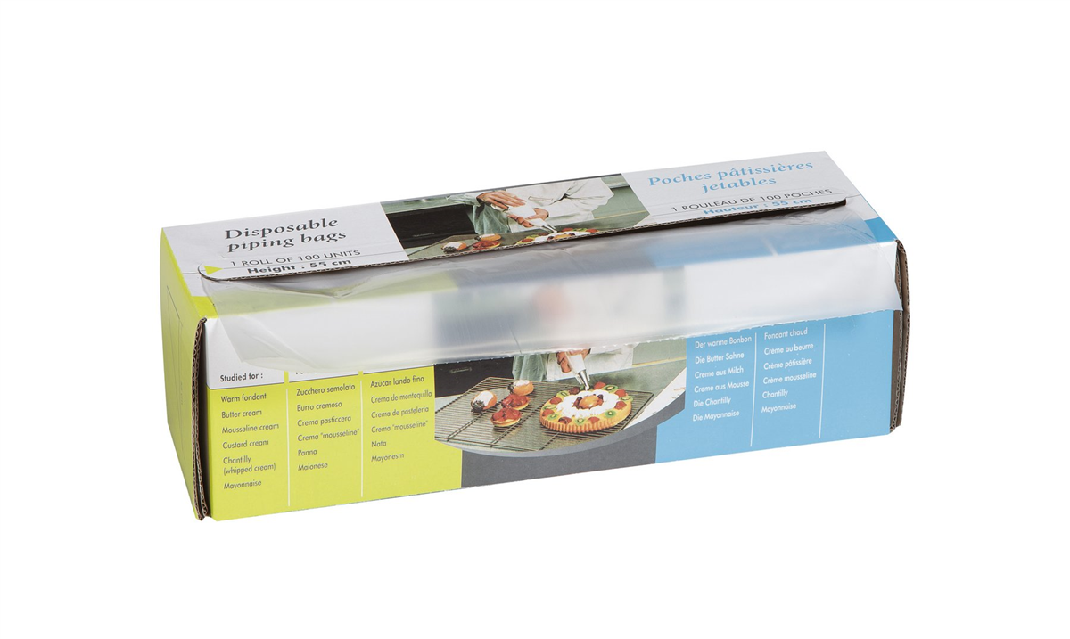Roll of 100 disposable bags 55x30 cm (150948) (1 X 100 units)