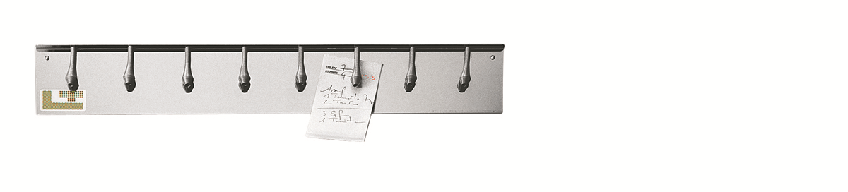Barre porte-fiche à ressort - 8 pinces 62,5cm - Inox ( 044441 ) (1 X 1 unité )