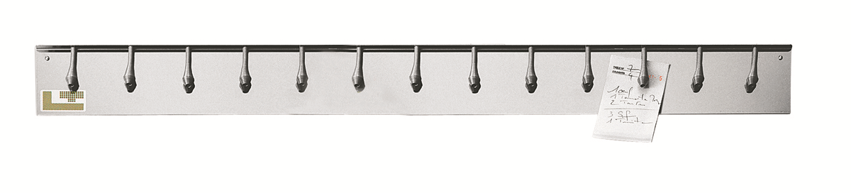 Barre porte-fiche à ressort - 13 pinces 100cm - Inox ( 044442 ) (1 X 1 unité )