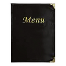 Protège menu Basique A4 - 8 vues - Noir (1 X 1 unité ) - 014401