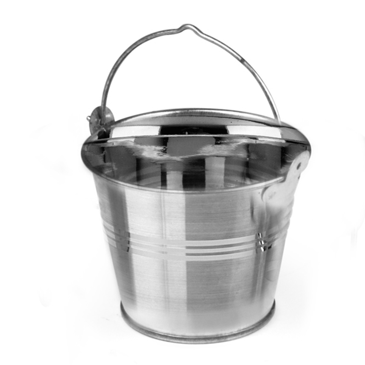 Galvanized steel mini bucket - 9.1x11.6x11 cm (041702) (12 X 1 unit)