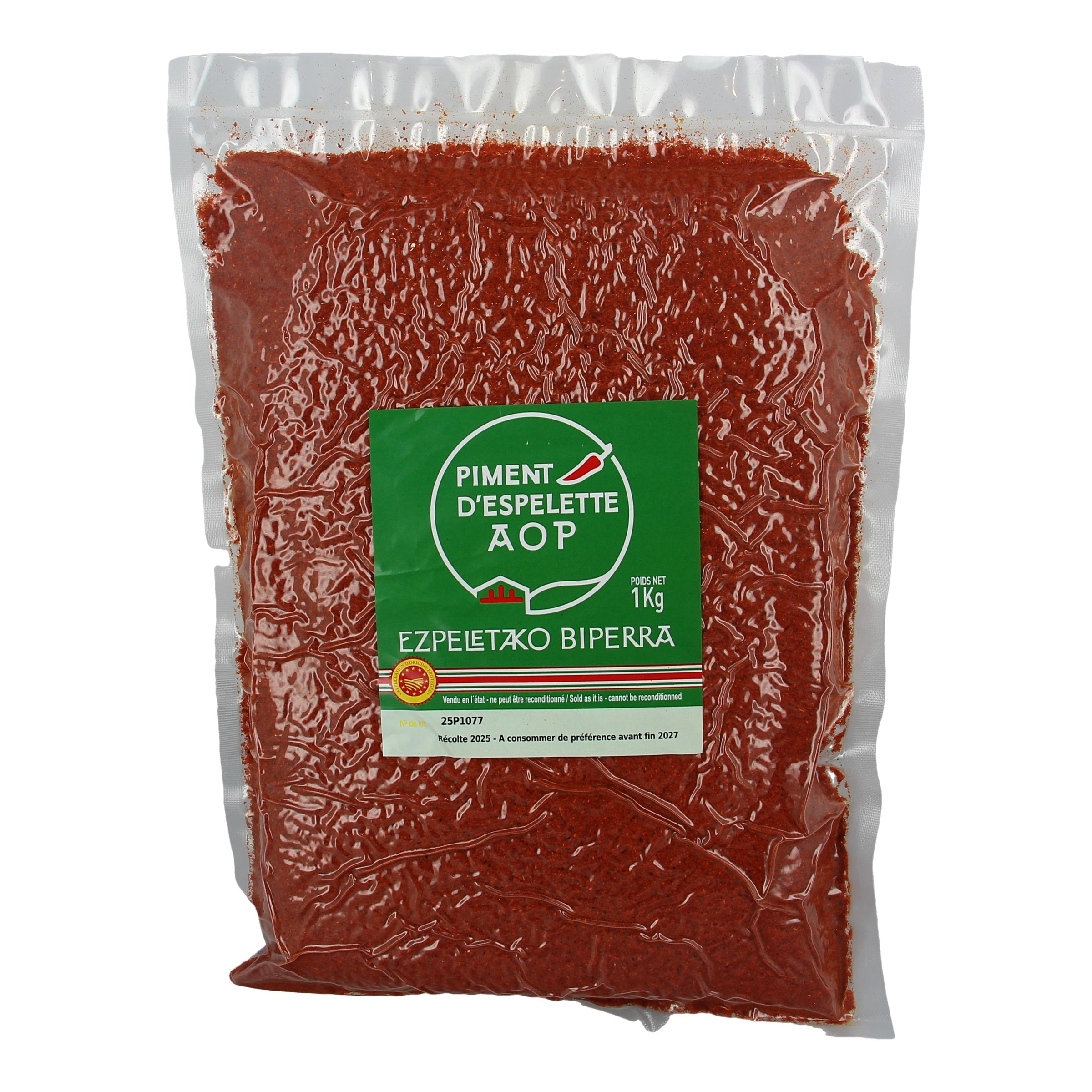 Poudre de piment d'Espelette AOP poudre - 1kg