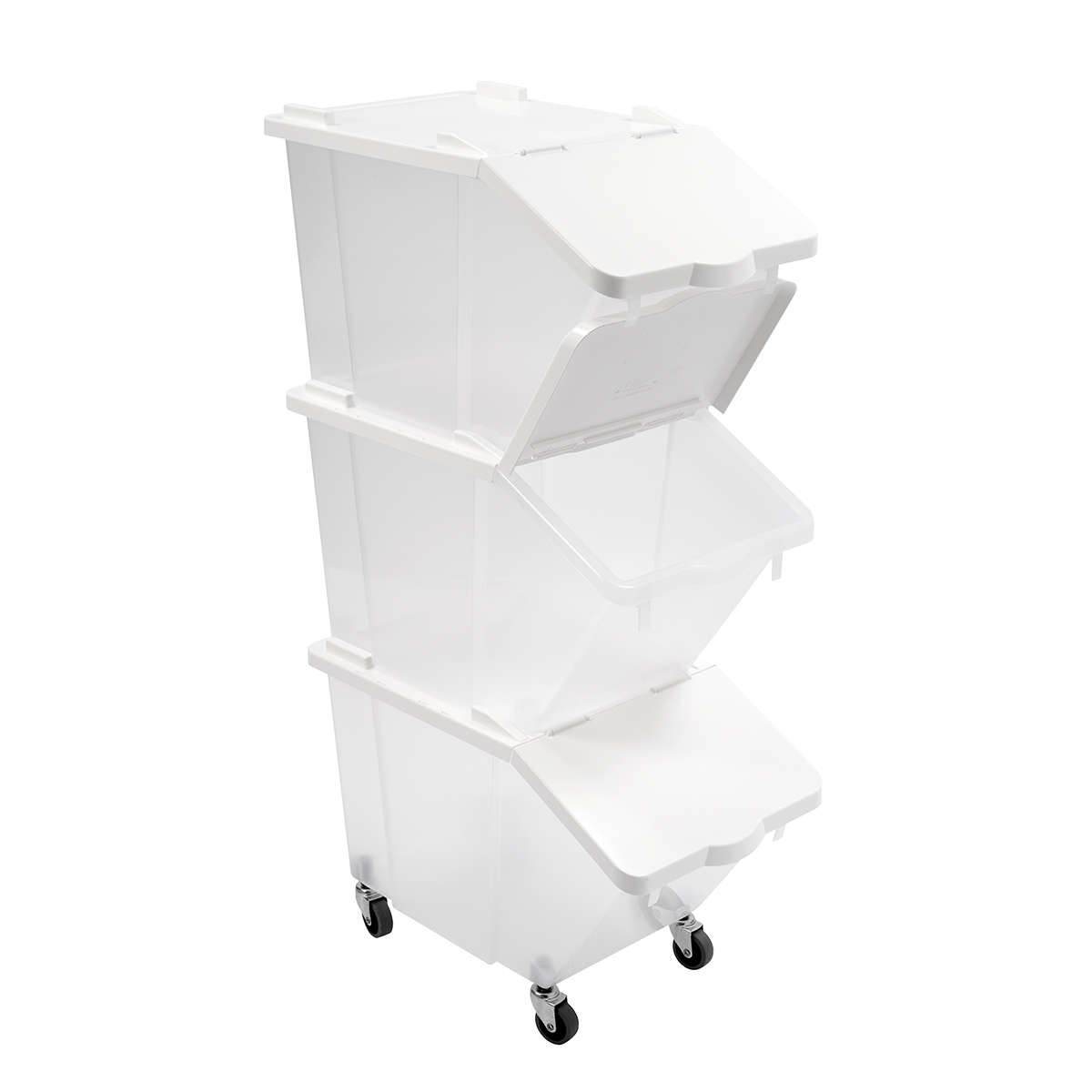 Lot of 3 x 30L ingredient bins - Lid + castors (981098) (1 X 1 unit)