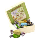 Boite en bois de caramels au beurre salé d'Isigny AOP, assortiment 5 parfums - 150g