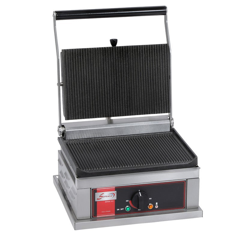Grill panini rainuré - Grand modèle - 395x432x302 mm (1 X 1 unité )